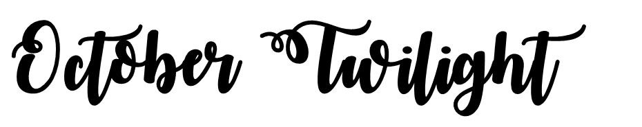 October Twilight font